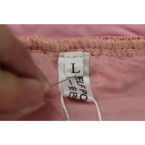 NWT Self Portrait Pink Lace Eyelet Dress Size L Ruffle Flutter Sleeve - Picture 4 of 9